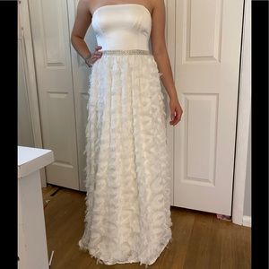 White Strapless Dress by Say Yes to the Prom